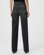 Paige Sasha Wide Leg Jean - Viper Black Distressed