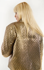 Wild Isaac Metallic Quilted Jacket - Gold / Black