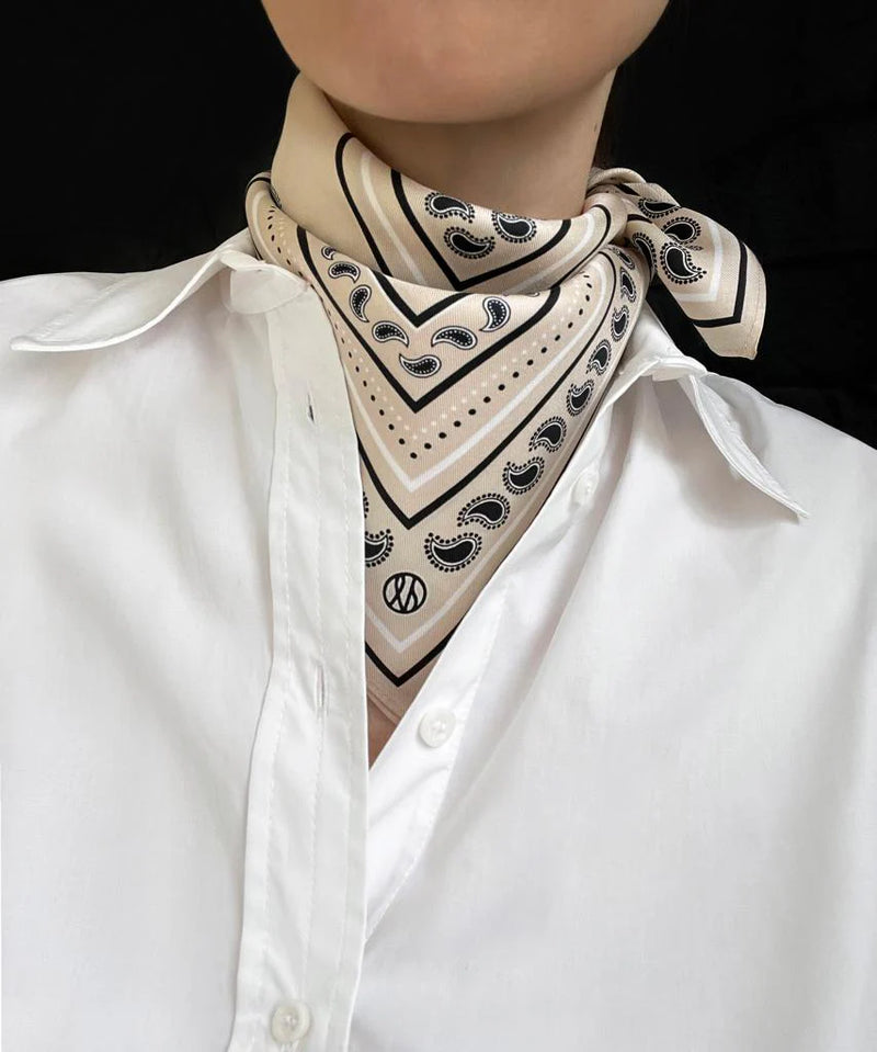 Lescarf Paisley Scarf - Sand