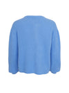 Black Colour Bella Knit Cardigan - Sky Blue