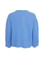 Black Colour Bella Knit Cardigan - Sky Blue