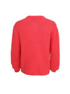 Black Colour Bella Knit Cardigan - Coral Red