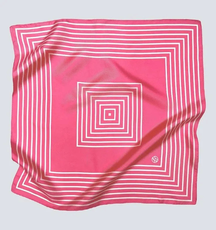 Le Scarf Striped Scarf - Pink & White
