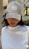 Never Fully Dressed Check Cap - Black/White