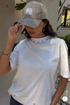 Never Fully Dressed Check Cap - Black/White