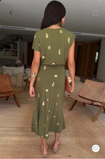 Never Fully Dressed Shell Midi Dress - Khaki
