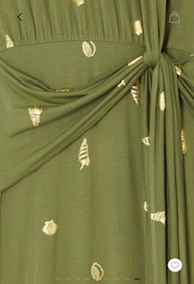 Never Fully Dressed Shell Midi Dress - Khaki