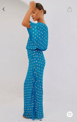 Never Fully Dressed Tilly Dress - Blue Jacquard