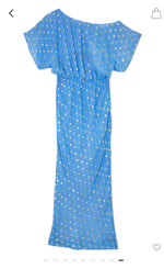 Never Fully Dressed Tilly Dress - Blue Jacquard