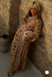 Never Fully Dressed Shell Reign Dress - Gold Multi
