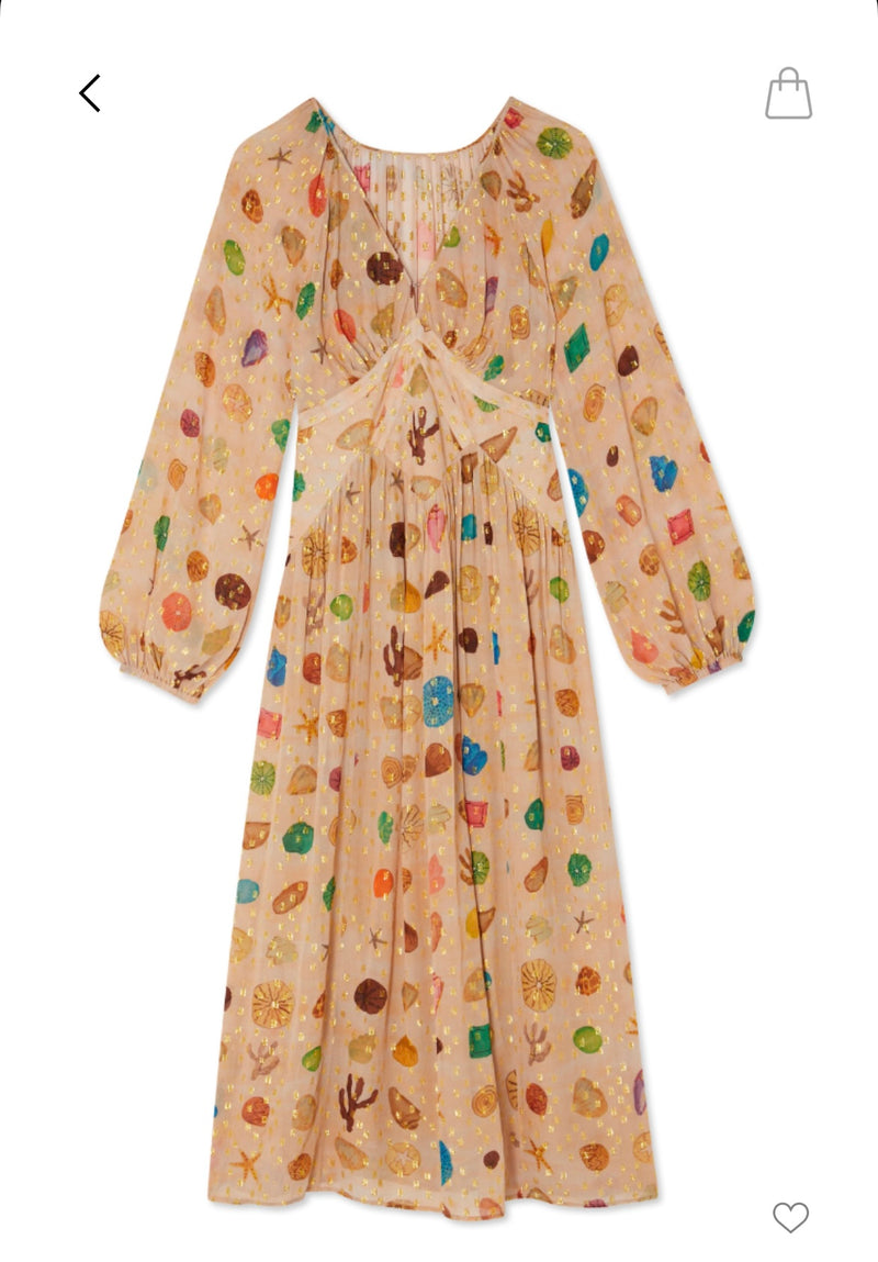 Never Fully Dressed Shell Reign Dress - Gold Multi