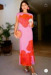 Never Fully Dressed Pink Poppy Sleeveless Mesh Dress - Pink Poppy
