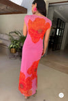 Never Fully Dressed Pink Poppy Sleeveless Mesh Dress - Pink Poppy