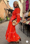 Never Fully Dressed Pollenca Shirt Dress - Red/Cream