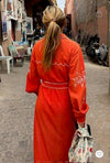 Never Fully Dressed Pollenca Shirt Dress - Red/Cream