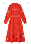 Never Fully Dressed Pollenca Shirt Dress - Red/Cream