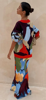 Never Fully Dressed Abstract Callie Cardigan - Navy