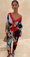 Never Fully Dressed Abstract Callie Cardigan - Navy