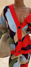 Never Fully Dressed Abstract Callie Cardigan - Navy