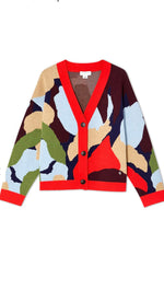 Never Fully Dressed Abstract Callie Cardigan - Navy