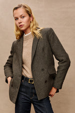 Rails Jac Blazer - Camel/Black Herringbone