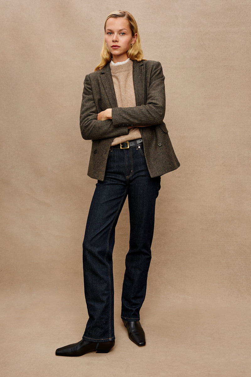 Rails Jac Blazer - Camel/Black Herringbone
