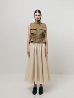 Emin + Paul Utility Vest Jacket - Khaki