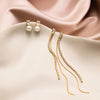 Orelia Crystal Baguette & Pearl Stud Earring
