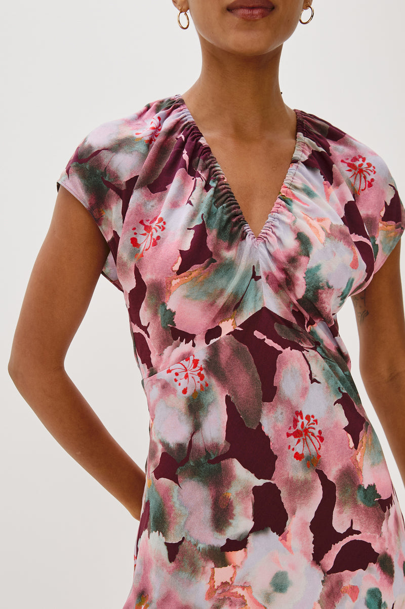 Rails Court Dress - Magenta Verbena