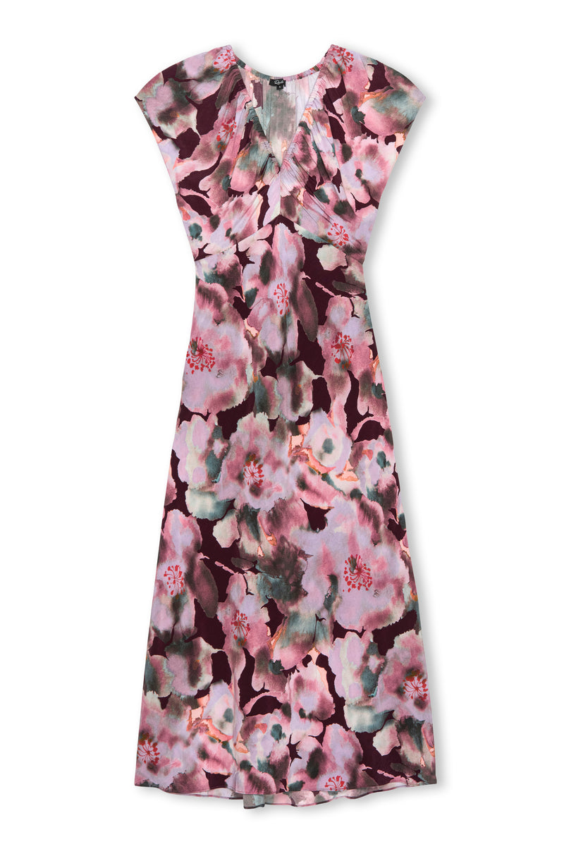 Rails Court Dress - Magenta Verbena