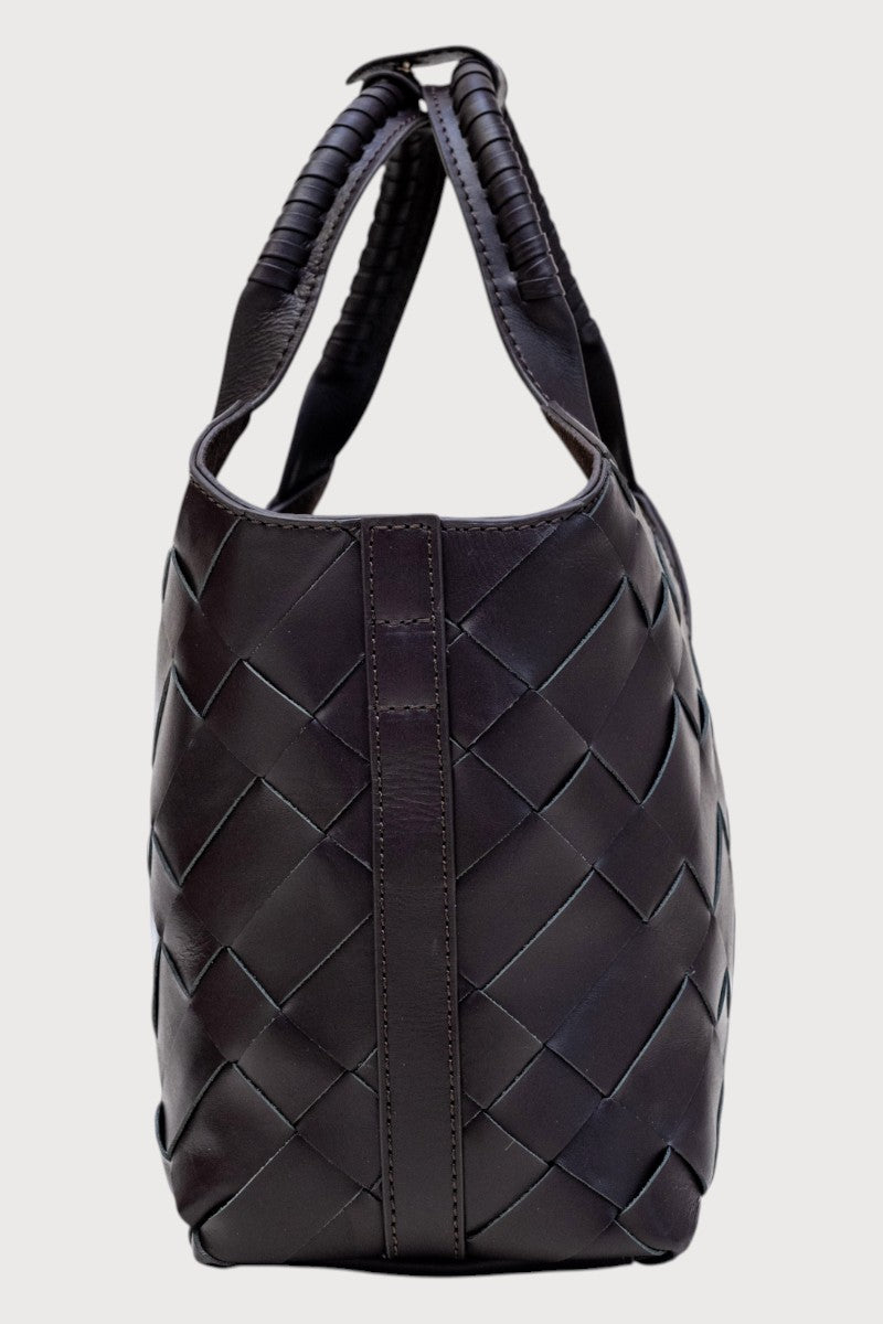 Aleo Cabas Mini Leather Handbag - Fondant