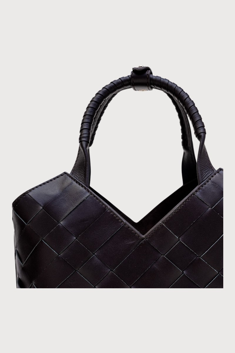 Aleo Cabas Mini Leather Handbag - Fondant