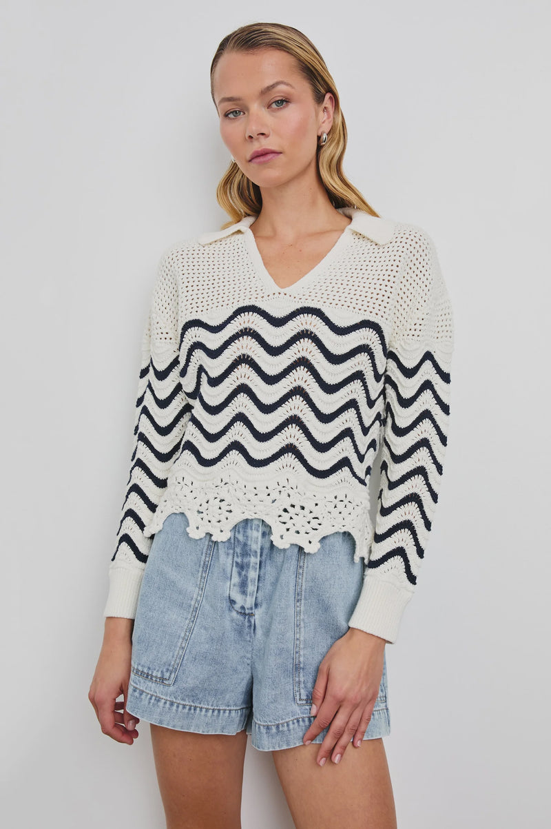 Rails Louise Sweater - Wave Stripe