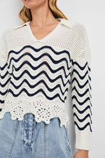 Rails Louise Sweater - Wave Stripe