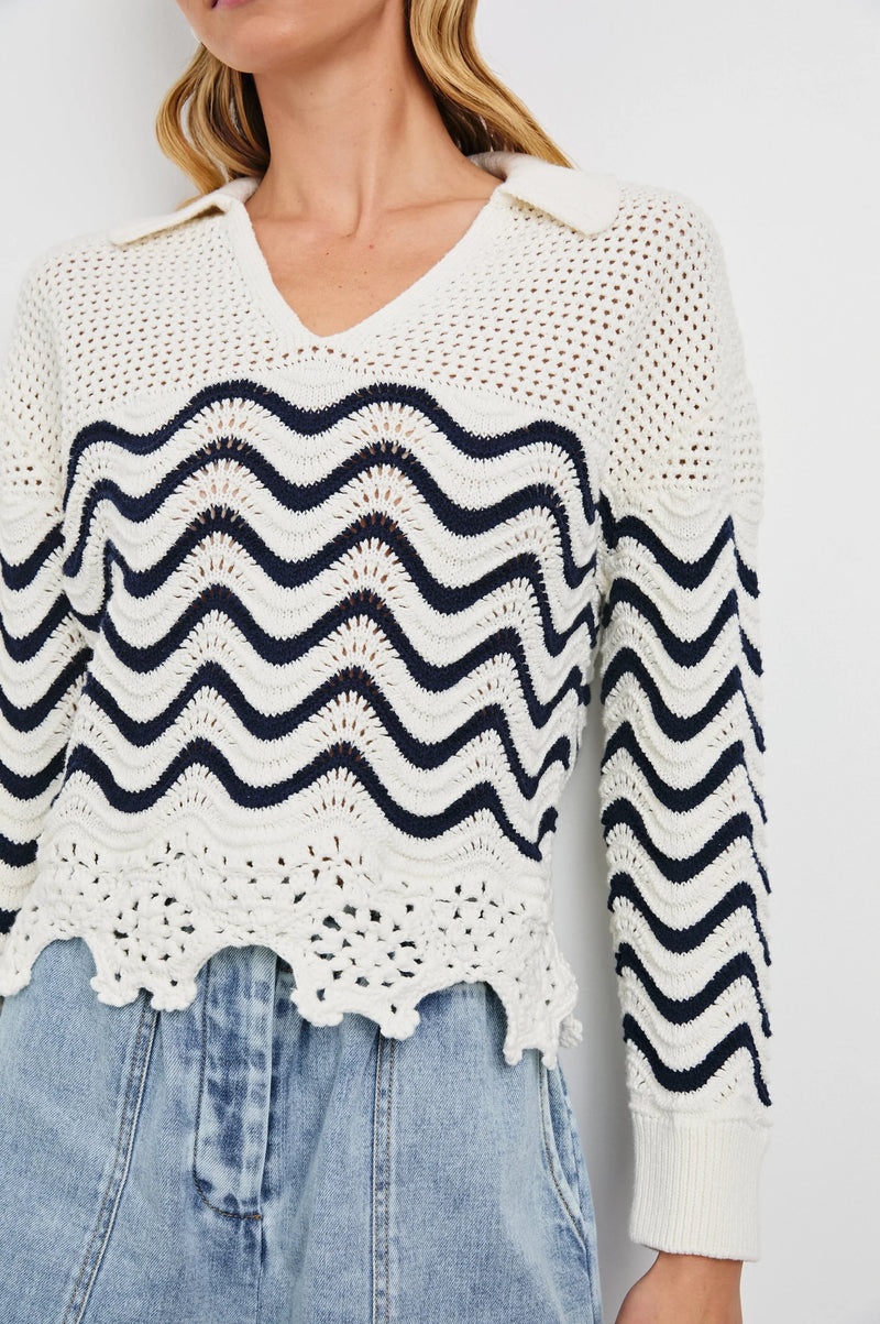 Rails Louise Sweater - Wave Stripe