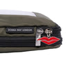 Donna May London Set of 4 Compression Packing Cubes – Khaki With Pink Leopard Interior