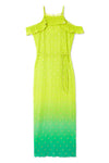 Never Fully Dressed Ombre Plisse Claudia Dress - Lime