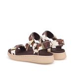 Woden Line Sandals - Cow Animal Print