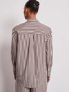 Vivere Lois Stripe Easy Shirt - Brown/Cream