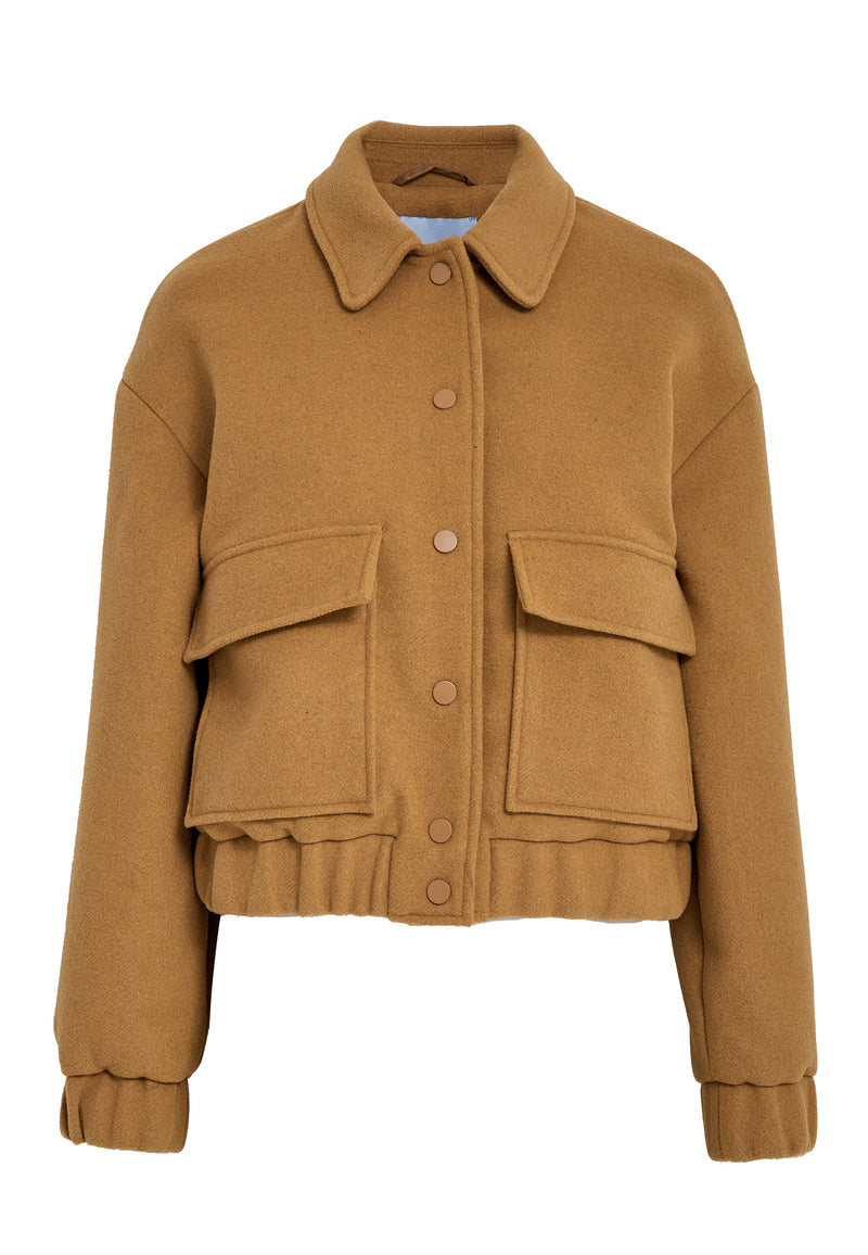 Minus Jenna Bomber Jacket - Tobacco Brown