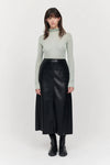 Jakke Molly Midi Faux Leather Skirt -Black