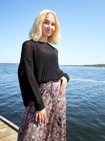 Black Colour Zelma Knitted Jumper - Black