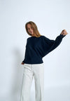 Minus Dana Bat Sleeve Knit Pullover - Black Iris (Navy)