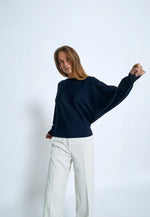 Minus Dana Bat Sleeve Knit Pullover - Black Iris (Navy)