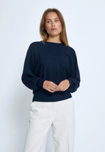 Minus Dana Bat Sleeve Knit Pullover - Black Iris (Navy)