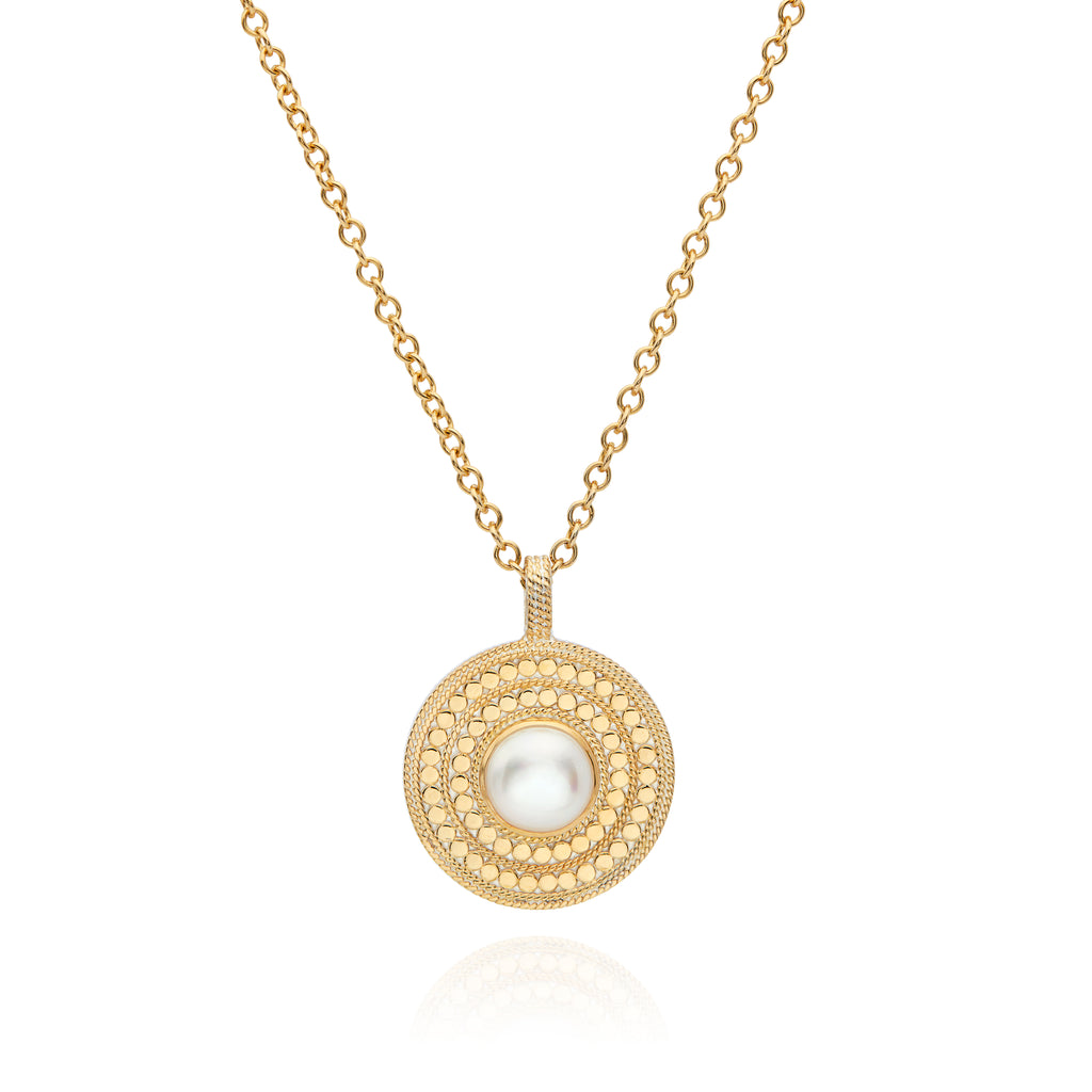 Anna Beck White Pearl Pendant - Gold