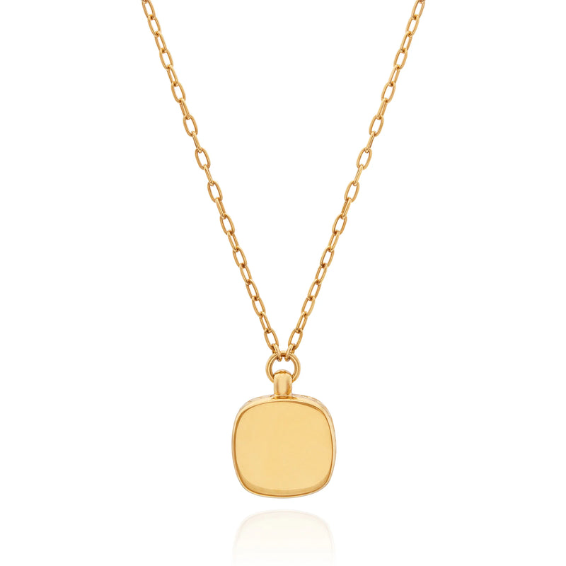 Anna Beck Small Hypersthene Cushion Pendant Necklace - Gold