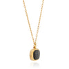 Anna Beck Small Hypersthene Cushion Pendant Necklace - Gold
