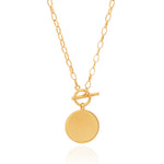 Anna Beck Contrast Dotted Circle Toggle Necklace - Gold