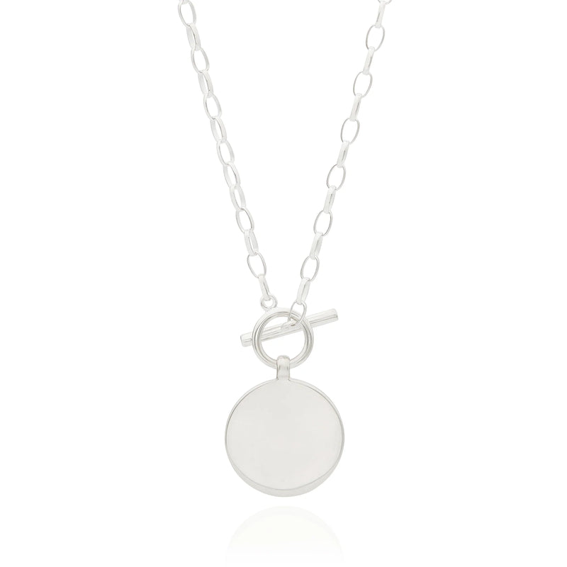 Anna Beck Contrast Dotted Circle Toggle Necklace - Gold/Silver